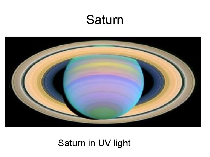 Saturn in UV light 
