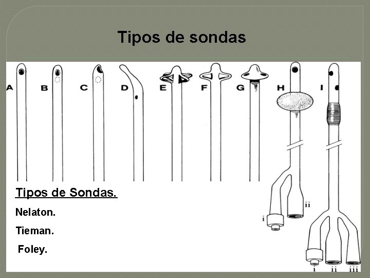 Tipos de sondas Tipos de Sondas. Nelaton. Tieman. Foley. 24/02/2021 