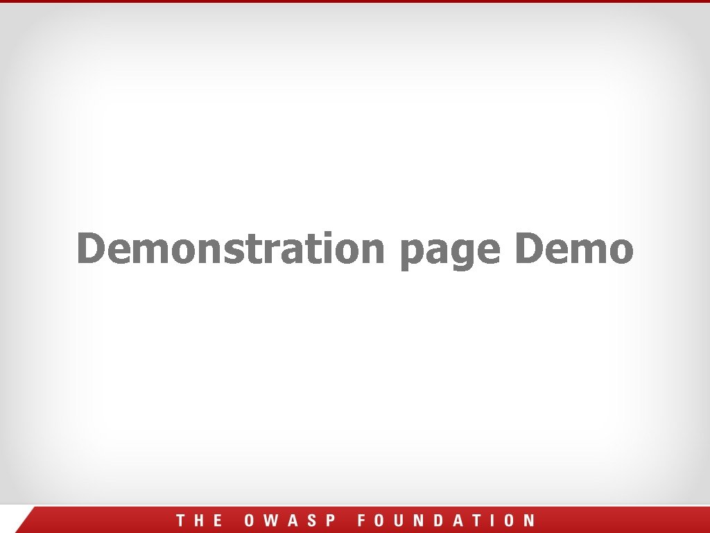 Demonstration page Demo Demonstration page Demo