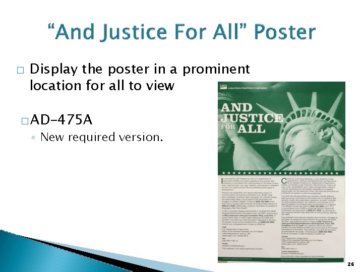 � Display the poster in a prominent location for all to view � AD-475