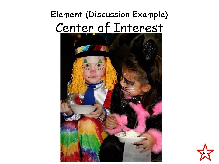 Element (Discussion Example) Center of Interest Back 