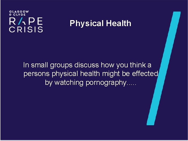 Physical Health In small groups discuss how you think a persons physical health might