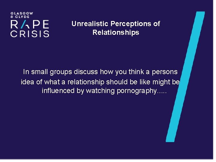 Unrealistic Perceptions of Relationships In small groups discuss how you think a persons idea