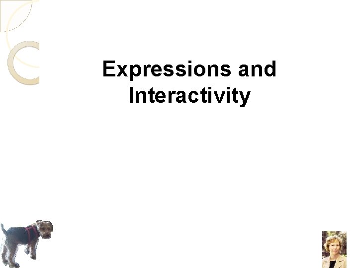 Expressions and Interactivity 