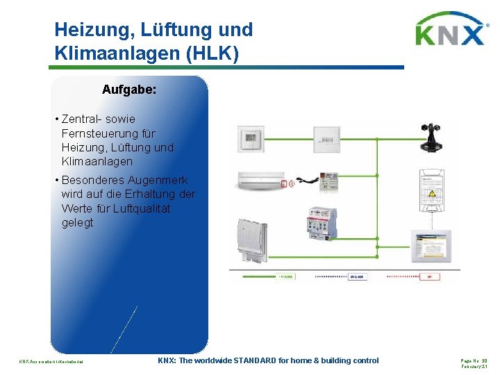 Heizung, Lüftung und Klimaanlagen (HLK) Aufgabe: • Zentral- sowie Fernsteuerung für Heizung, Lüftung und