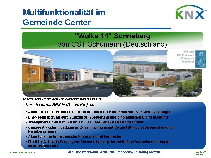 Multifunktionalität im Gemeinde Center "Wolke 14" Sonneberg von GST Schumann (Deutschland) Energieverbrauch für Stadt