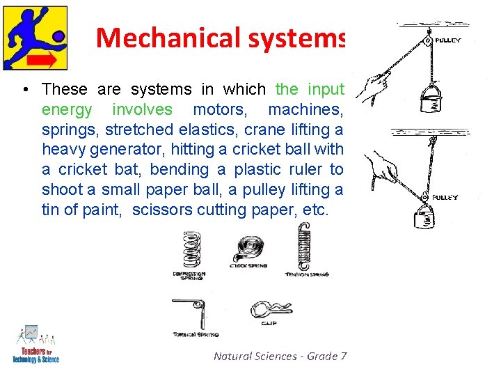 Mechanical systems • These are systems in which the input energy involves motors, machines,