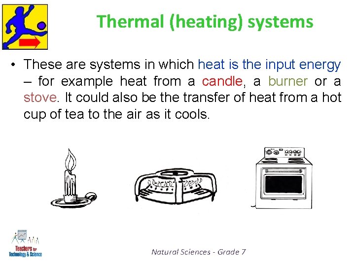 Thermal (heating) systems • These are systems in which heat is the input energy
