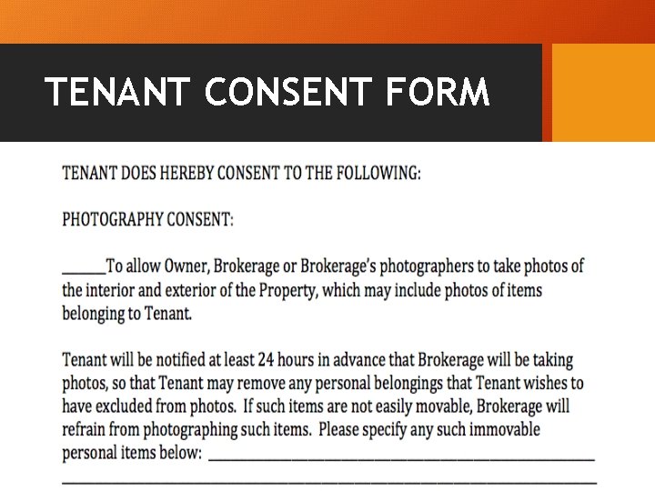 TENANT CONSENT FORM 