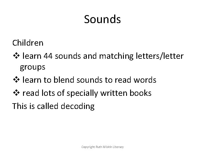Sounds Children v learn 44 sounds and matching letters/letter groups v learn to blend