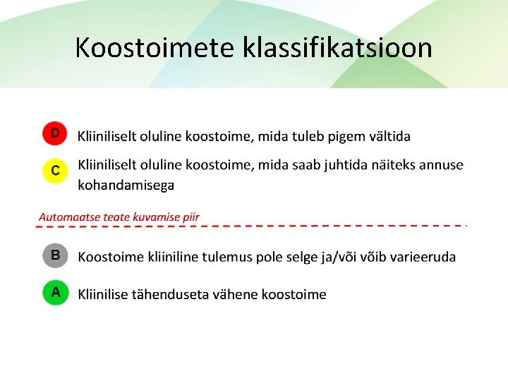 Koostoimete klassifikatsioon 