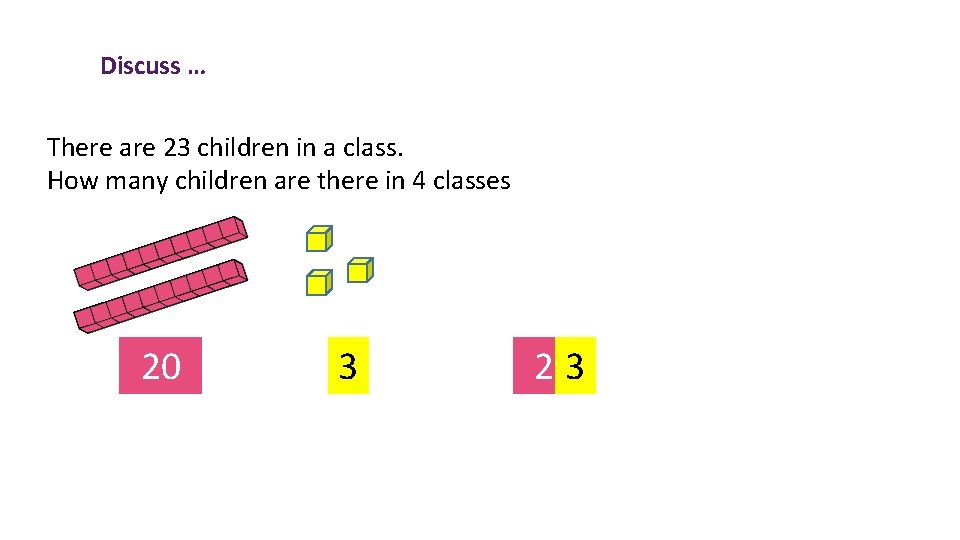 Discuss … There are 23 children in a class. How many children are there