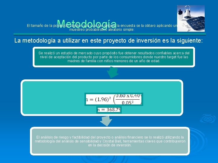 Metodología El tamaño de la población objetivo a la cual fue dirigida la encuesta