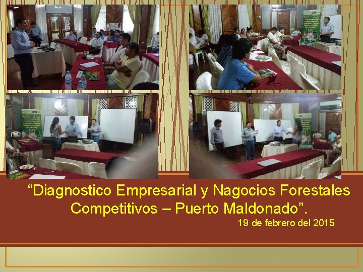 “Diagnostico Empresarial y Nagocios Forestales Competitivos – Puerto Maldonado”. 19 de febrero del 2015