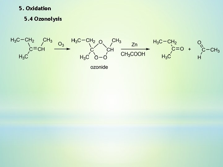 5. Oxidation 5. 4 Ozonolysis 