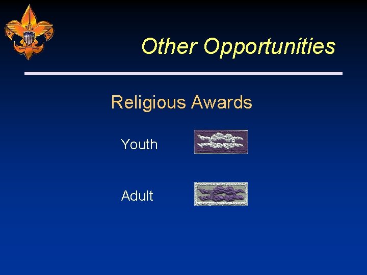 Other Opportunities Religious Awards Youth Adult 