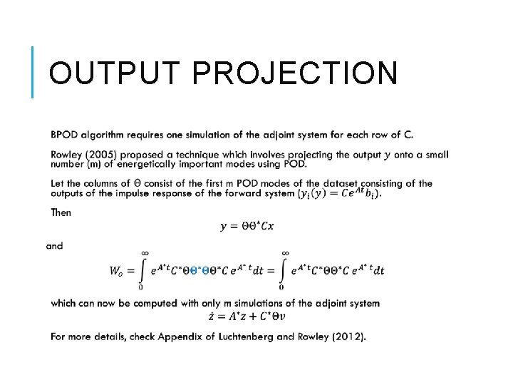 OUTPUT PROJECTION 