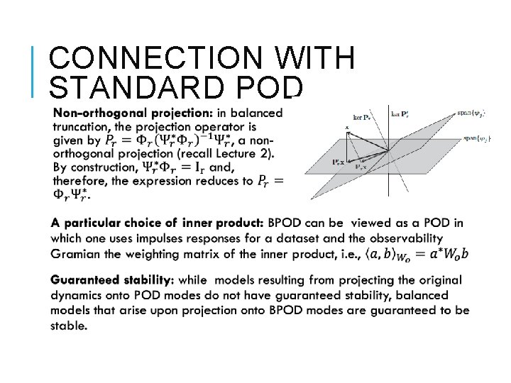 CONNECTION WITH STANDARD POD 