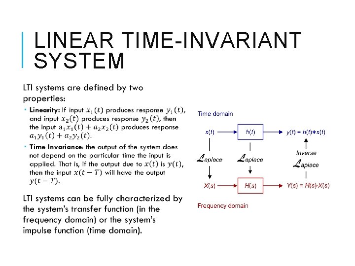 LINEAR TIME-INVARIANT SYSTEM 
