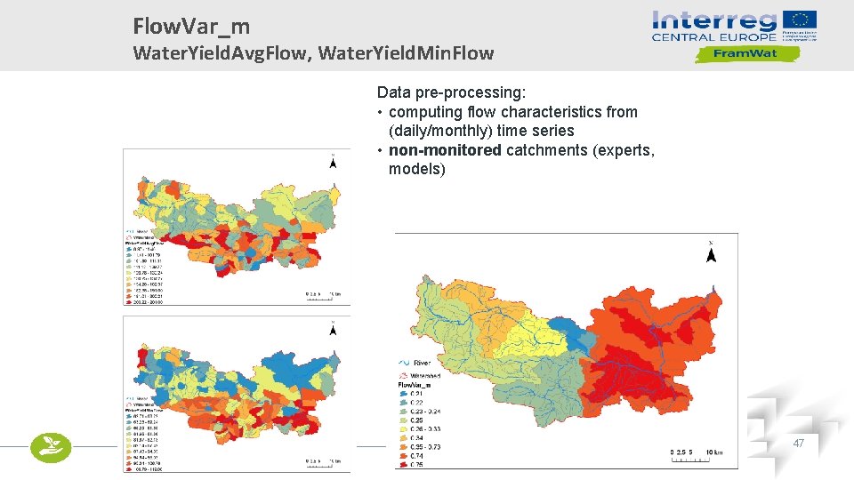 Flow. Var_m Water. Yield. Avg. Flow, Water. Yield. Min. Flow Data pre-processing: • computing