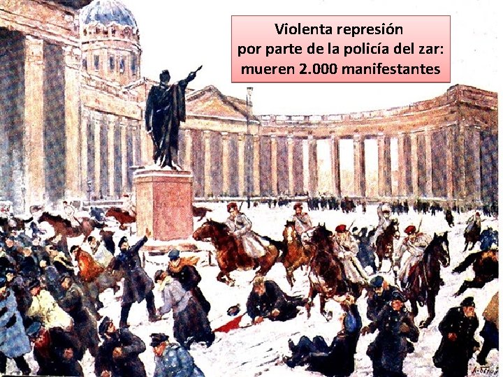 Violenta represión por parte de la policía del zar: mueren 2. 000 manifestantes 