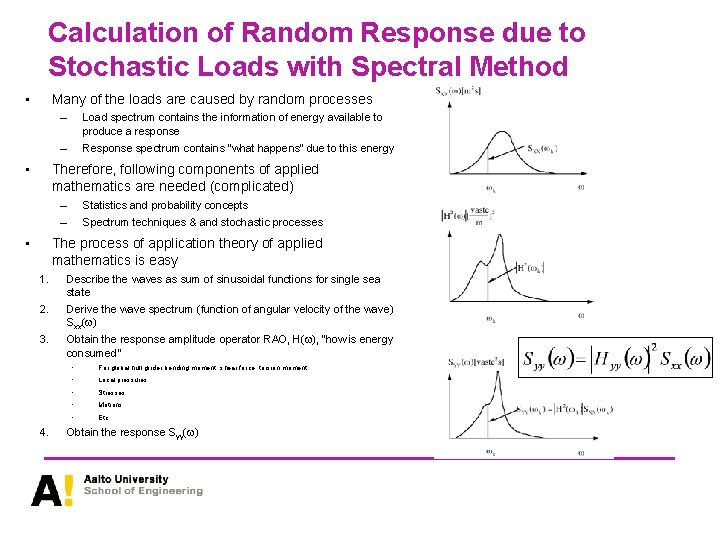 Calculation of Random Response due to Stochastic Loads with Spectral Method • Many of