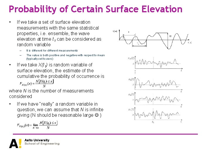 Probability of Certain Surface Elevation • • If we take a set of surface