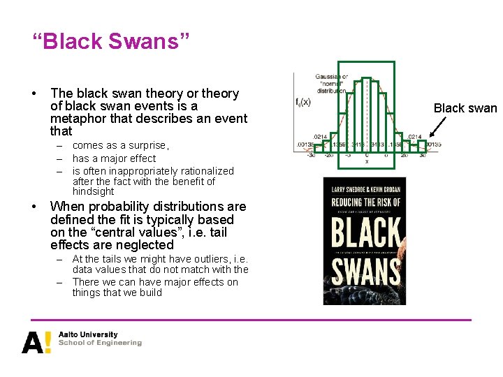 “Black Swans” • The black swan theory or theory of black swan events is