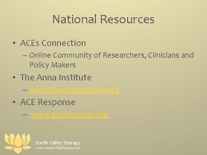 National Resources • ACEs Connection – Online Community of Researchers, Clinicians and Policy Makers