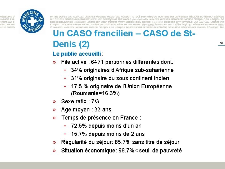 Un CASO francilien – CASO de St. Denis (2) Le public accueilli: » File
