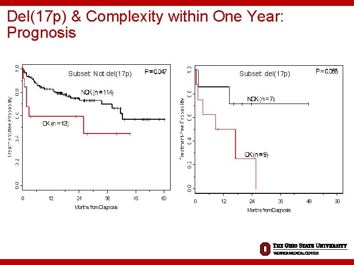 Del(17 p) & Complexity within One Year: Prognosis Subset: Not del(17 p) Subset: del(17