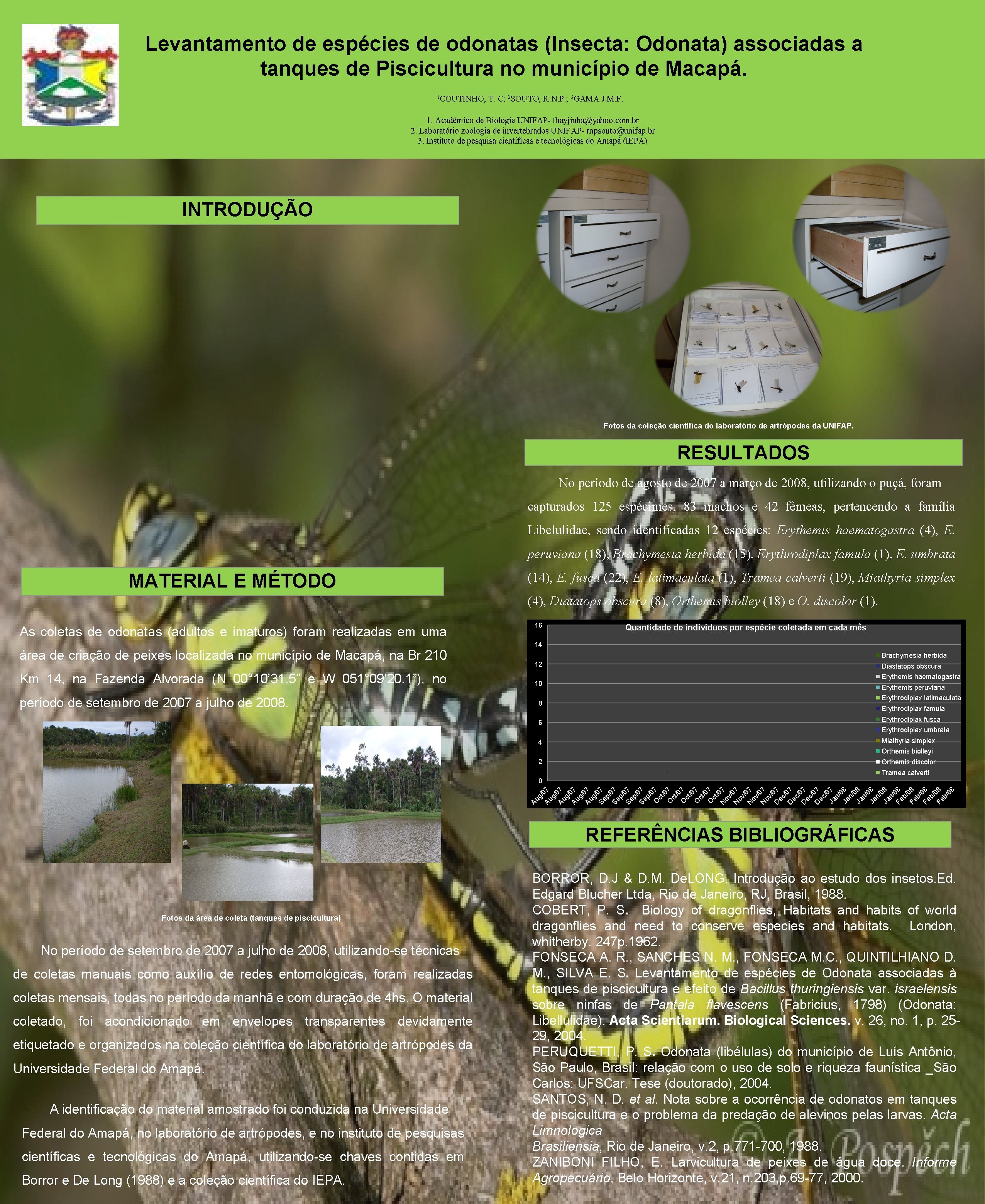 Levantamento de espécies de odonatas (Insecta: Odonata) associadas a tanques de Piscicultura no município