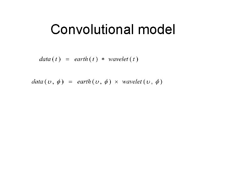 Convolutional model 