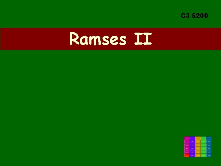 C 3 $200 Ramses II 