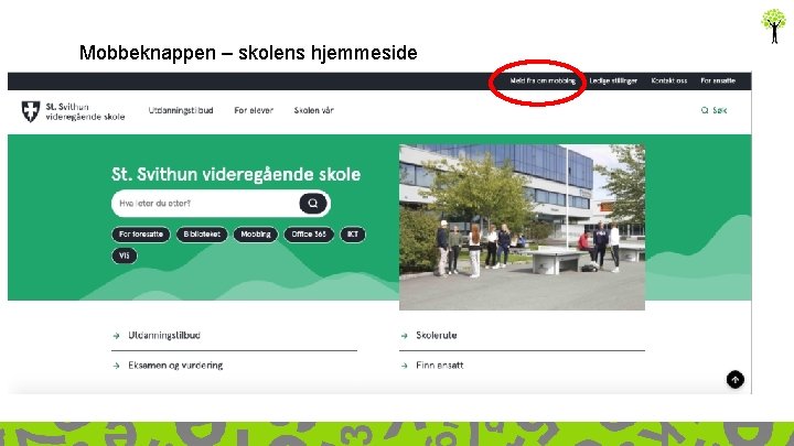 Mobbeknappen – skolens hjemmeside 