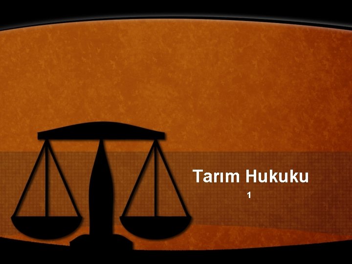 Tarım Hukuku 1 