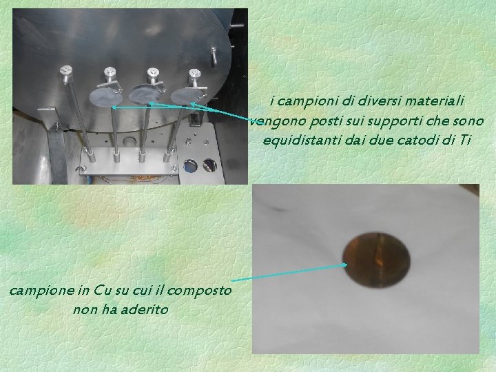 i campioni di diversi materiali vengono posti supporti che sono equidistanti dai due catodi i campioni di diversi materiali vengono posti supporti che sono equidistanti dai due catodi