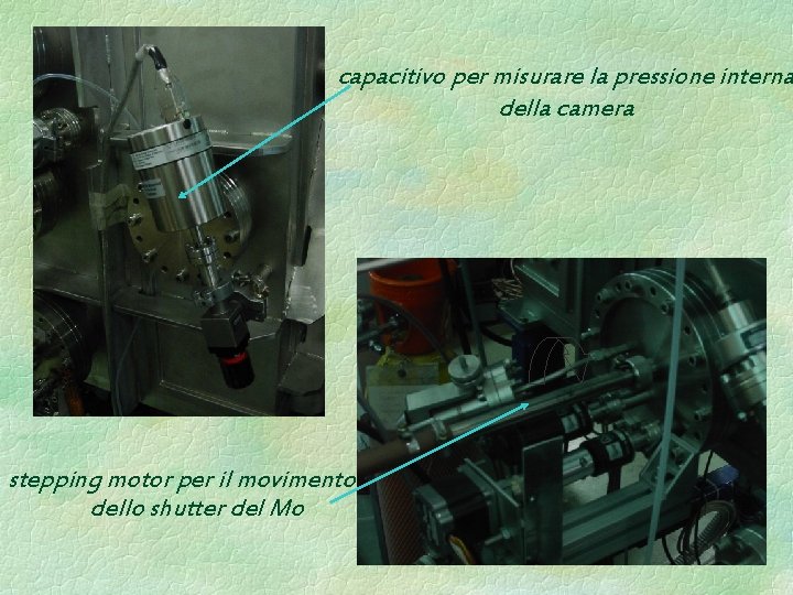capacitivo per misurare la pressione interna della camera stepping motor per il movimento dello capacitivo per misurare la pressione interna della camera stepping motor per il movimento dello