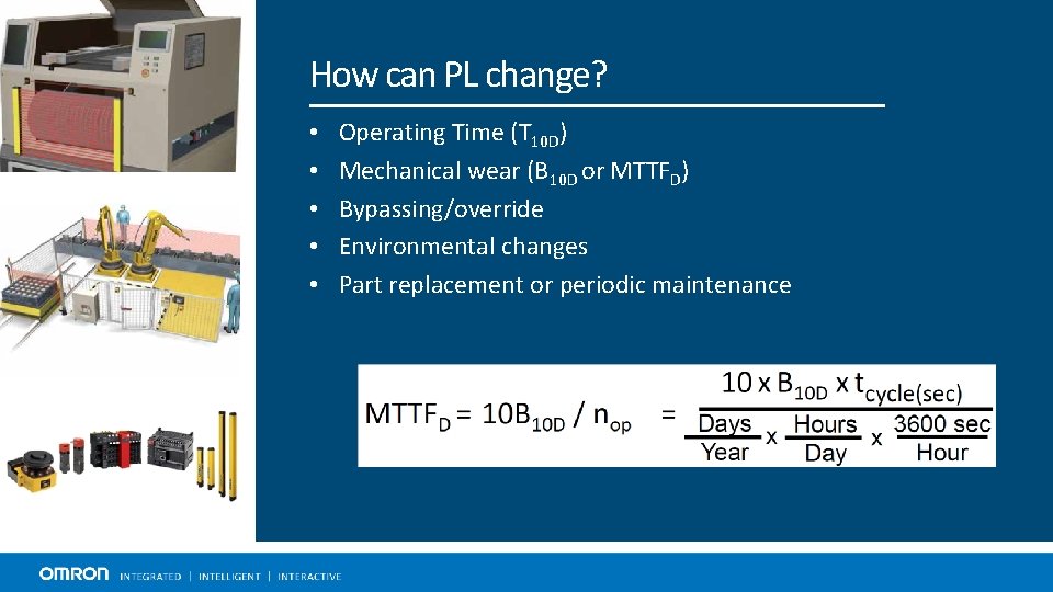 How can PL change? • • • Operating Time (T 10 D) Mechanical wear