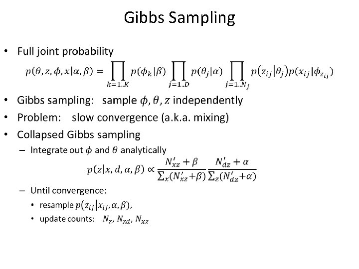 Gibbs Sampling • 