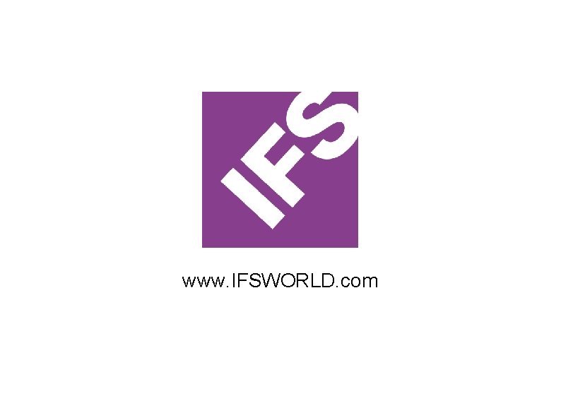 www. IFSWORLD. com 