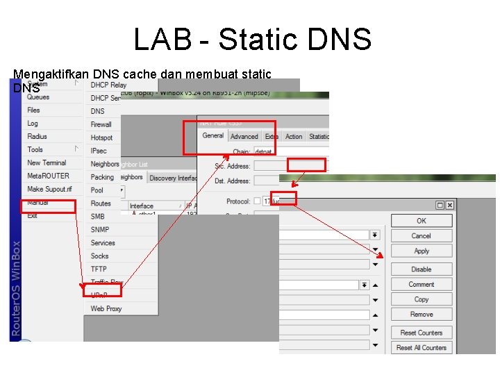 LAB - Static DNS Mengaktifkan DNS cache dan membuat static DNS 