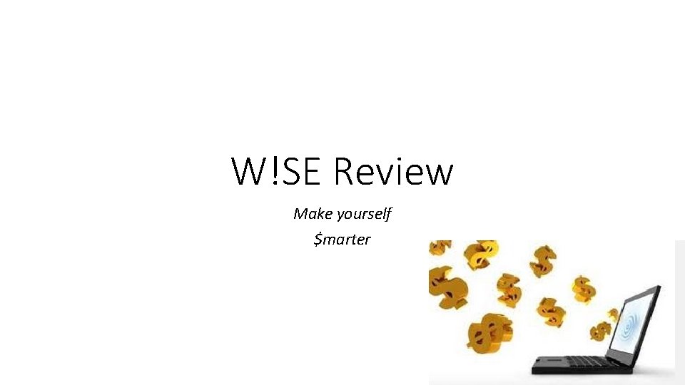 W!SE Review Make yourself $marter 