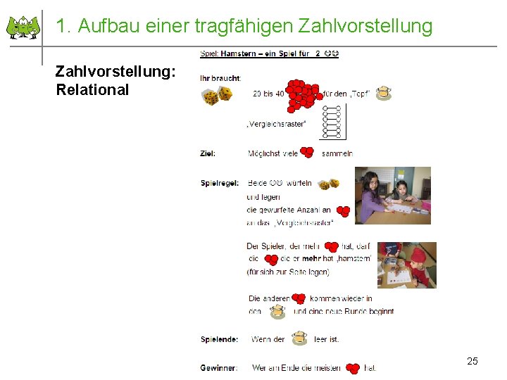 1. Aufbau einer tragfähigen Zahlvorstellung: Relational 2011 © PIK AS (http: //www. pikas. dzlm.