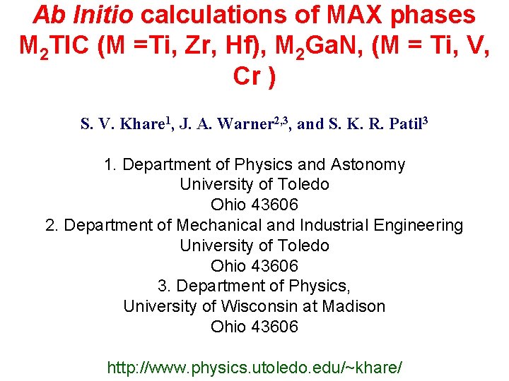 Ab Initio calculations of MAX phases M 2 Tl. C (M =Ti, Zr, Hf),