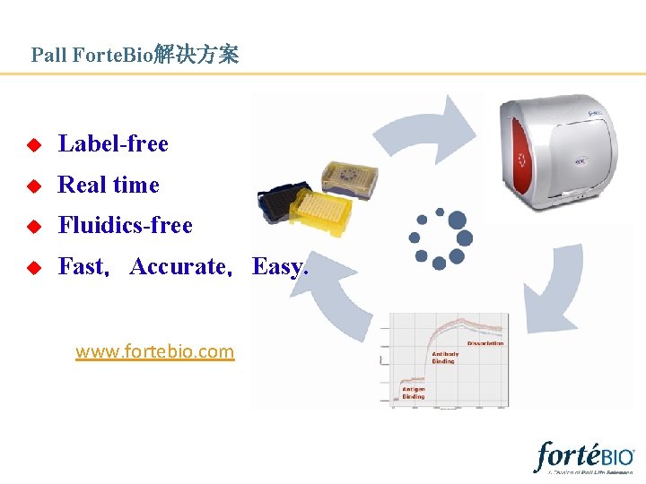 Pall Forte. Bio解决方案 u Label-free u Real time u Fluidics-free u Fast，Accurate，Easy. www. fortebio.