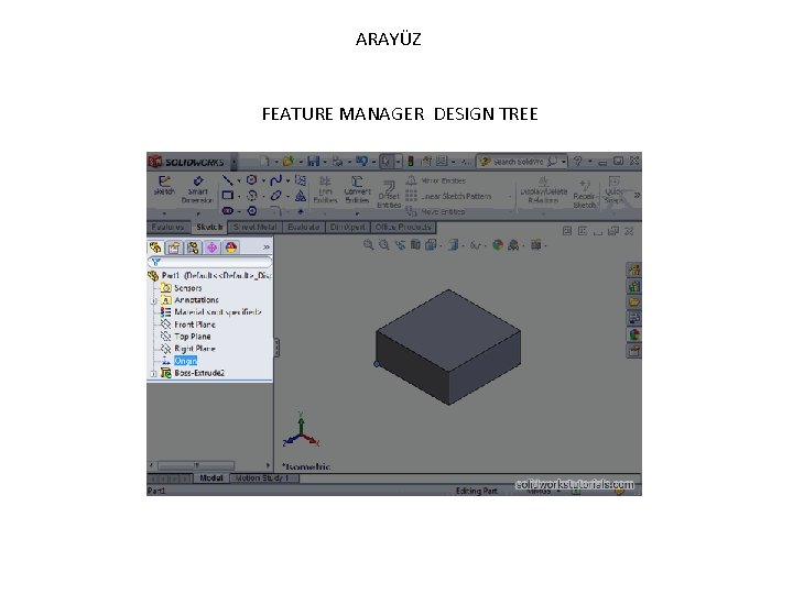 ARAYÜZ FEATURE MANAGER DESIGN TREE 