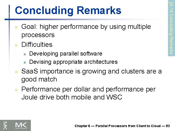 n n Goal: higher performance by using multiple processors Difficulties n n Developing parallel