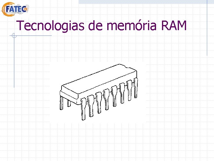 Tecnologias de memória RAM Tecnologias de memória RAM