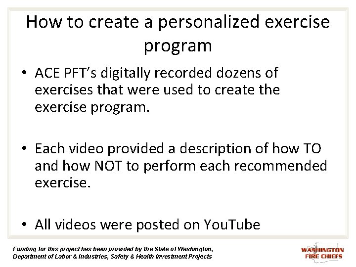 How to create a personalized exercise program • ACE PFT’s digitally recorded dozens of How to create a personalized exercise program • ACE PFT’s digitally recorded dozens of